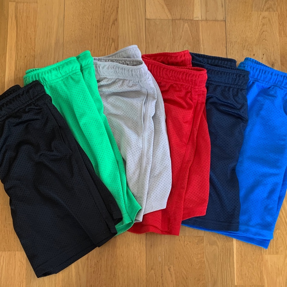 Kids Multi-Color Athletic Shorts Set. Size L